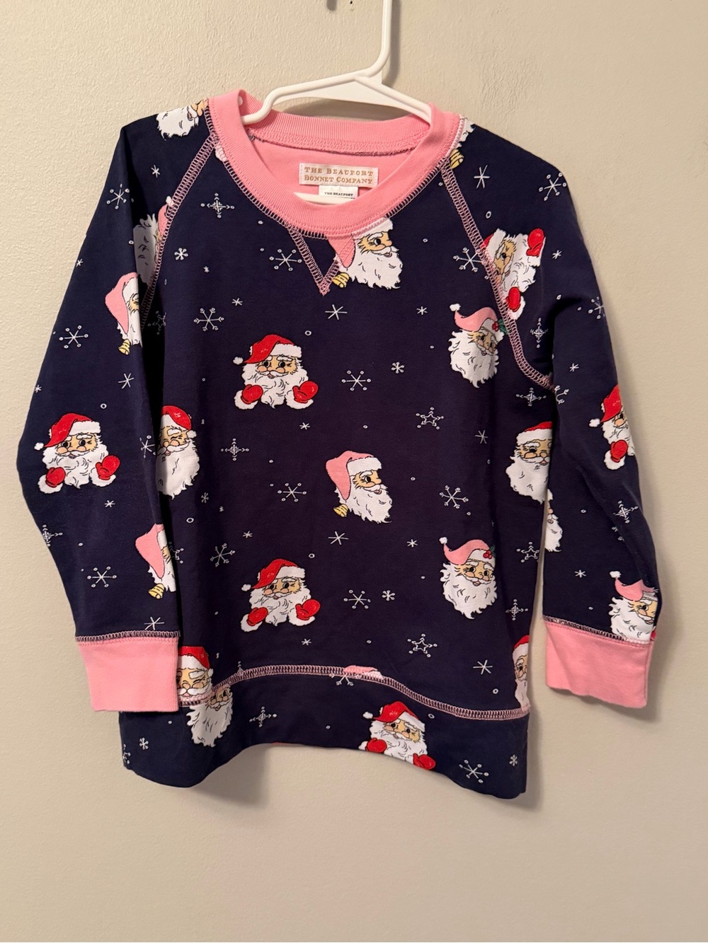The Beaufort Bonnet Company Navy Santa Crewneck